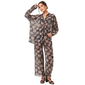 L*Space Printed Catalina Wide Leg Pant - S - Black